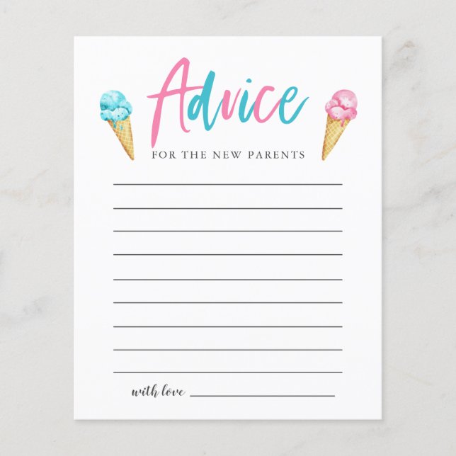 Tarjeta de asesoramiento de Fiesta de Revelación d (Anverso)