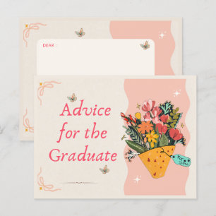Tarjeta de asesoramiento de graduación divertida y