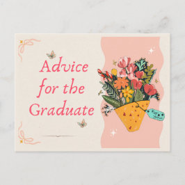 Tarjeta de asesoramiento de graduación divertida y