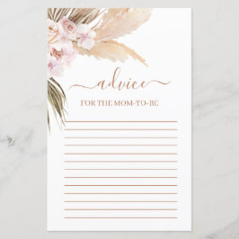 Tarjeta de asesoramiento de gramíneas Pampas