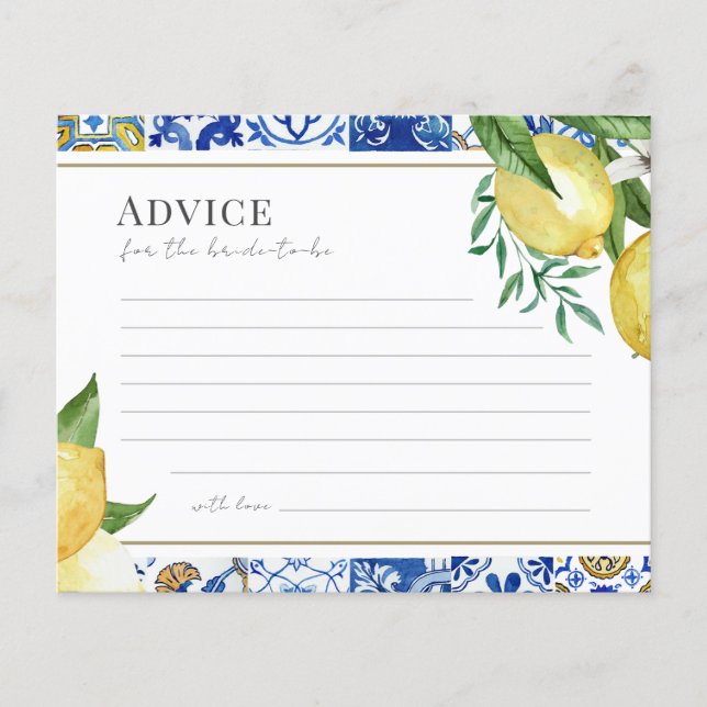Tarjeta de asesoramiento de novias de Citrus de mo (Anverso)