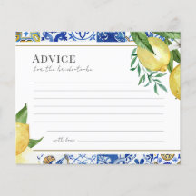 Tarjeta de asesoramiento de novias de Citrus de mo