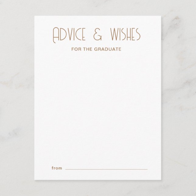 Tarjeta de asesoramiento de posgrado para tipograf (Anverso)