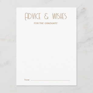 Tarjeta de asesoramiento de posgrado para tipograf