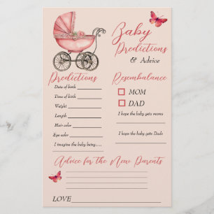 Tarjeta de asesoramiento de predicciones de Baby S