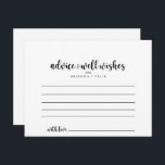 Tarjeta de asesoramiento del Boda de caligrafía mi<br><div class="desc">Esta minimalista tarjeta de boda caligráfico es perfecta para un boda moderno. El diseño es sencillo y elegante, con una tipografía de escritura clásica y elegante en blanco y negro.Estas tarjetas son perfectas para un boda, una ducha de novia, una ducha de bebé, una fiesta de graduación y más. Personalice...</div>