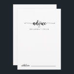 Tarjeta de asesoramiento del Boda de caligrafía mi<br><div class="desc">Esta minimalista tarjeta de boda caligráfico es perfecta para un boda rústico. El diseño, sencillo y elegante, presenta una tipografía de escritura clásica y elegante en blanco y negro. Estas tarjetas son perfectas para un boda, una ducha de novia, una ducha de bebé, una fiesta de graduación y más. Personalice...</div>