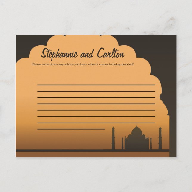 Tarjeta de asesoramiento escribible para Boda de s (Anverso)