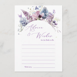 Tarjeta de asesoramiento floral Purple + Lavender