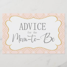 Tarjeta de asesoramiento geométrico Pastel Peach y