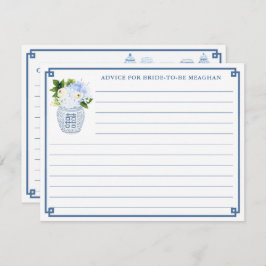 Tarjeta de asesoramiento para Bodas azules y blanc