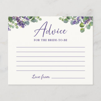 Tarjeta de asesoramiento para ducha de novia Laven