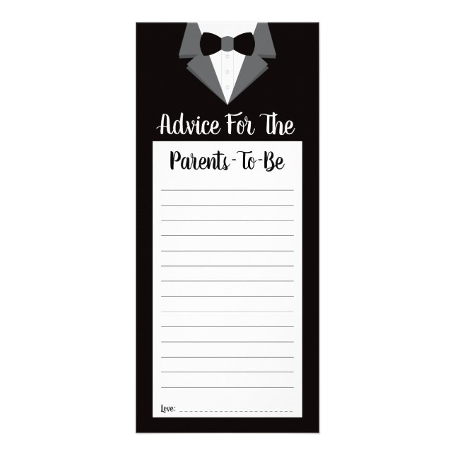 Tarjeta de asesoramiento para futuros padres, Baby (Frente)