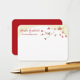 Tarjeta de asesoramiento para juegos de Baby Showe