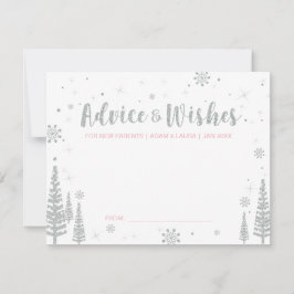 Tarjeta de asesoramiento rosa de Baby Shower para 