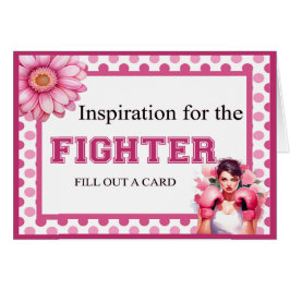 Tarjeta de asesoramiento sobre cáncer de mama flor