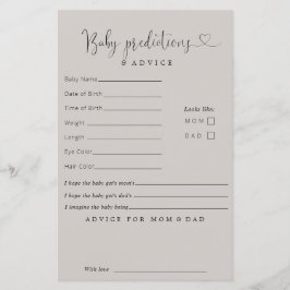 Tarjeta de asesoramiento sobre predicciones para b