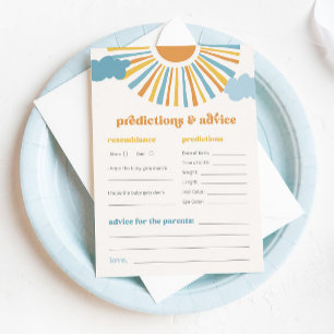 Tarjeta de asesoramiento y predicción de Baby Show