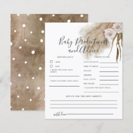 Tarjeta de asesoramiento y predicción de bebés de 