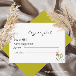 Tarjeta de asesoramiento y predicción de género