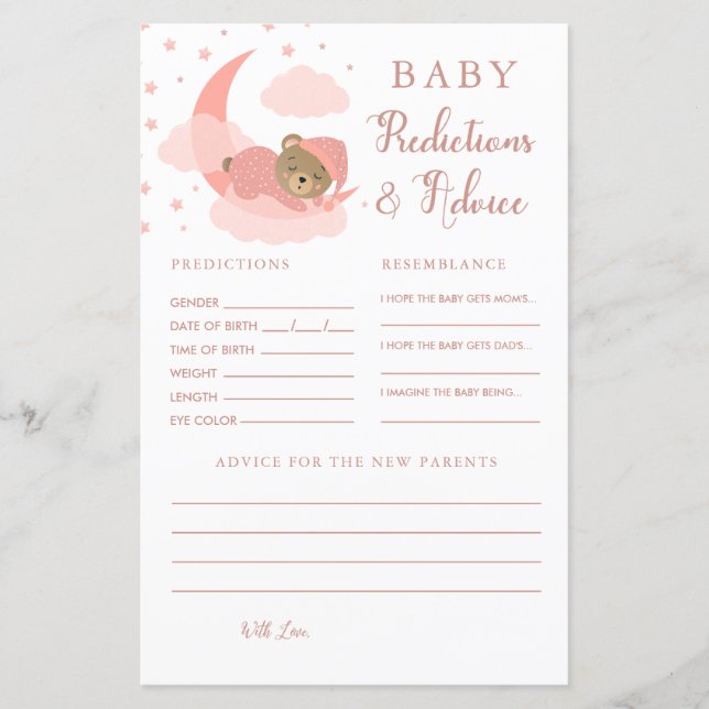 Tarjeta de asesoramiento y predicción de ositos ro (Anverso)