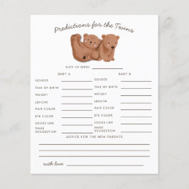 Tarjeta de asesoramiento y predicción para mellizo