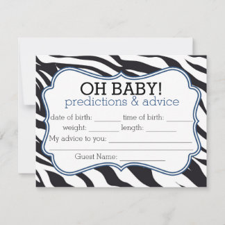 Tarjeta de asesoramiento y predicciones de cebra y