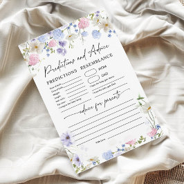 Tarjeta de asesoramiento y predicciones | juego de