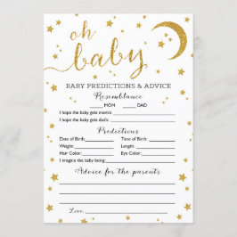 Tarjeta de asesoramiento y predicciones para bebés