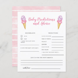 Tarjeta de asesoramiento y predicciones para bebés