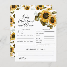 Tarjeta de asesoramiento y predicciones para bebés