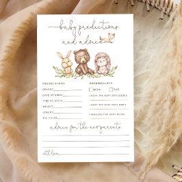 Tarjeta de asesoramiento y predicciones para bebés