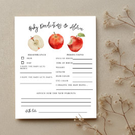 Tarjeta de asesoramiento y predicciones para bebés