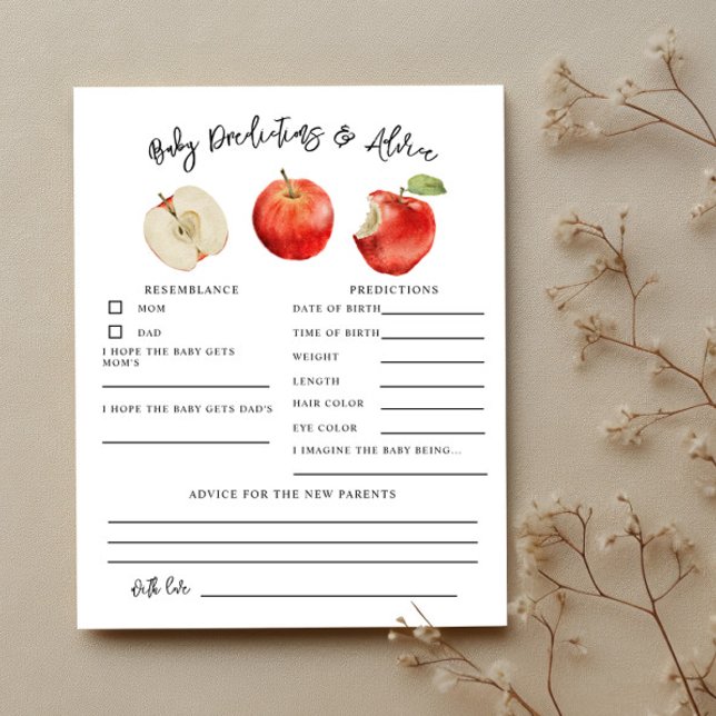 Tarjeta de asesoramiento y predicciones para bebés (Subido por el creador)