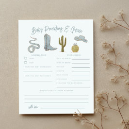 Tarjeta de asesoramiento y predicciones para bebés