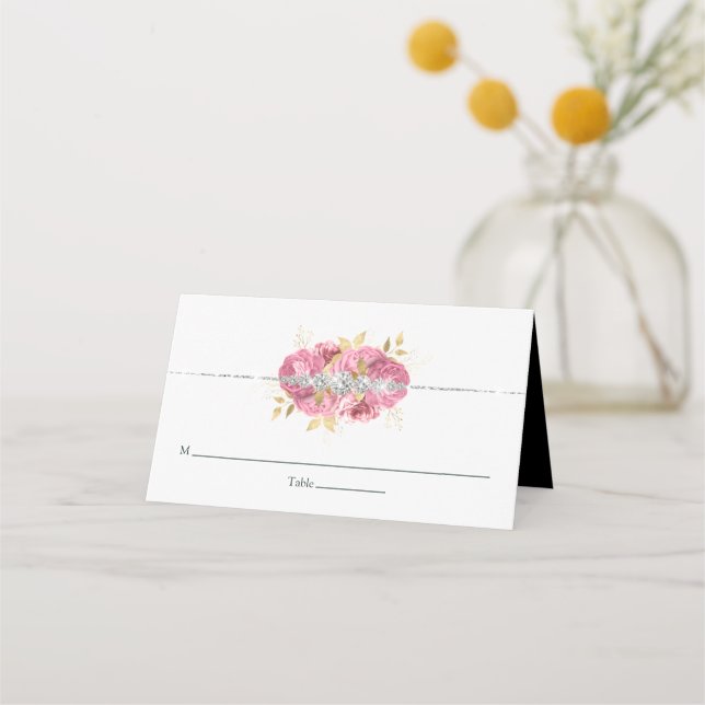 Tarjeta De Asiento 60.º Fiesta del Aniversario del Boda del Diamante (Anverso)