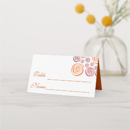 Tarjeta De Asiento Abstract African Shape Wedding Place Card