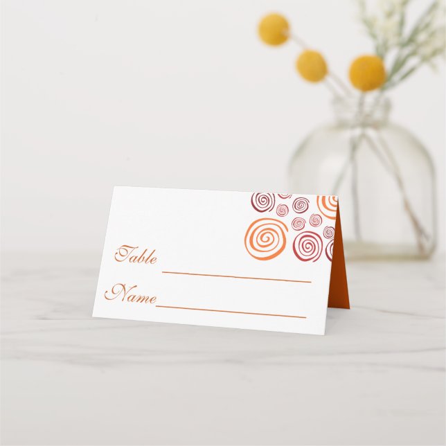 Tarjeta De Asiento Abstract African Shape Wedding Place Card (Anverso)