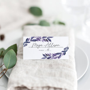Tarjeta De Asiento Abundant Foliage Violet Botanical