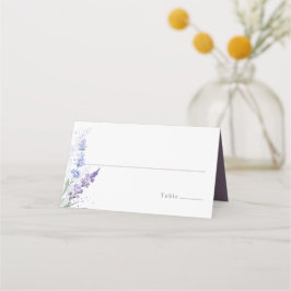 Tarjeta De Asiento Acuarela floral de lavanda romántica