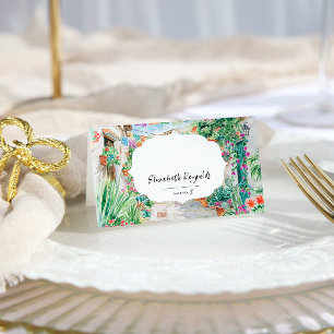 Tarjeta De Asiento Acuarela Sayulita México BODA