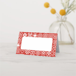 Tarjeta De Asiento Adinkra africana