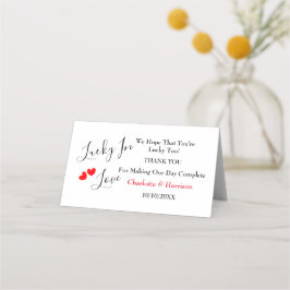 Tarjeta De Asiento Afortunado En El Amor Lottery Ticket Holder