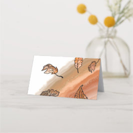 Tarjeta De Asiento Agate Fall Leaves