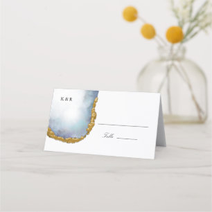Tarjeta De Asiento Agate Pearl Gold Boda Place Card