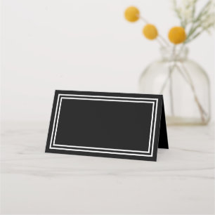 Tarjeta De Asiento Agregar texto negro con bordes dobles blancos