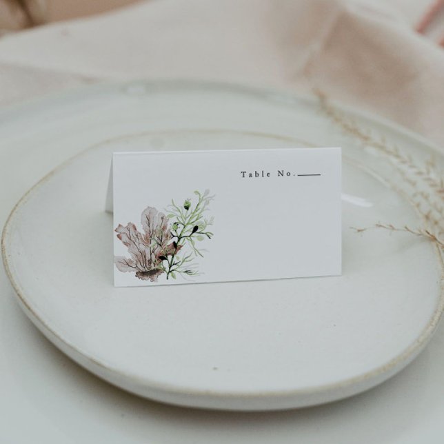 Tarjeta De Asiento ALANA Tropical Ocean Coral Jelly Fish Beach (Subido por el creador)