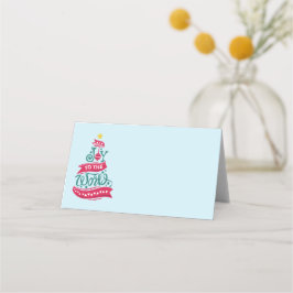 Tarjeta De Asiento Alegría a los Navidades del mundo citan tipografía