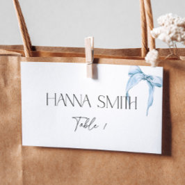 Tarjeta De Asiento Algo Azul Arco Boda Sorpresa Atando el Nudo