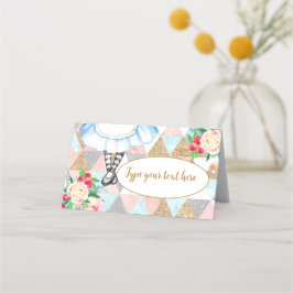 Tarjeta De Asiento Alice in Wonderland Tent Place Card